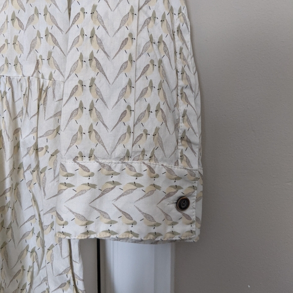 Steven Alan Mimsy Dress in Liberty pale yellow bird print Size S - Picture 3 of 7